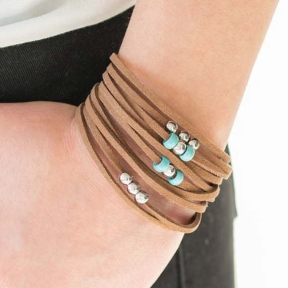 "Colorfully Coachella" - Turquoise Bead Bracelet - Picture 1 of 2